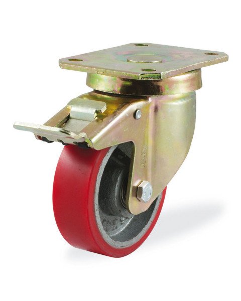 Колёсная опора KAMA 4102-DOR-100-F18 с тормозом