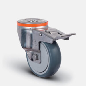 Колёсная опора Ø125 мм, EMES (арт. EM 04 MKT 125 F INOX)
