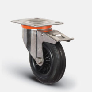 Колёсная опора Ø125 мм, EMES (арт. EZ 01 MKR 125 F INOX)