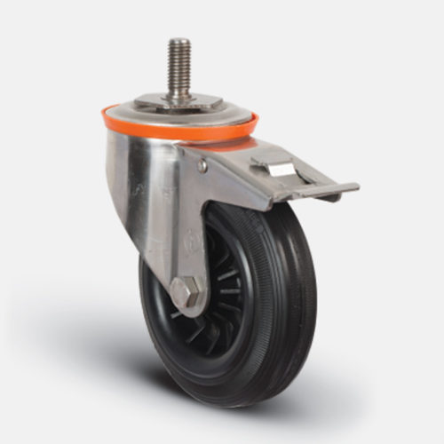 Колёсная опора Ø160 мм, EMES (арт. EZ 05 MMR 160 F INOX)