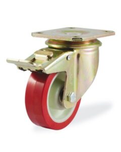 Колёсная опора KAMA K-4102-PUR-100-F18 с тормозом