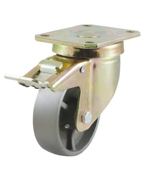 Колёсная опора KAMA 4102-DDB-100-F18-HT с тормозом