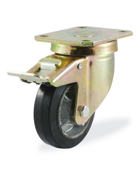 Колёсная опора KAMA 4102-DYR-200-F18 с тормозом