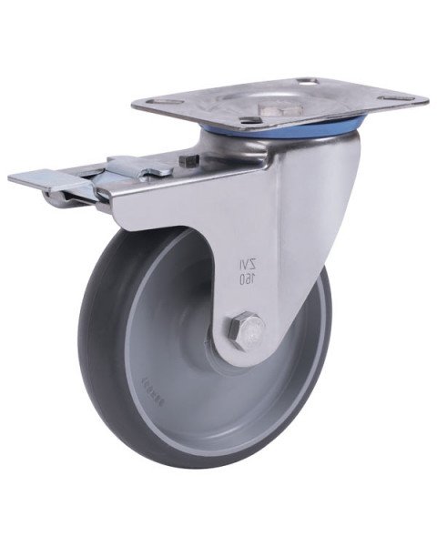 Колёсная опора ALEX A-3302-MTB-160-F18 с тормозом