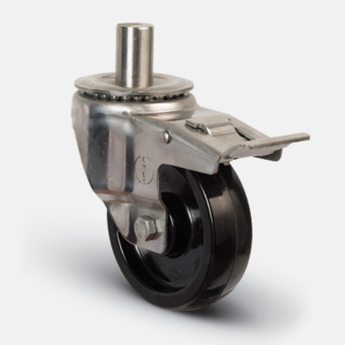 Колёсная опора Ø80 мм, EMES (арт. EM 03 BKB 80 F INOX)