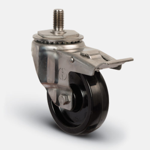 Колёсная опора Ø80 мм, EMES (арт. EM 05 BKB 80 F INOX)