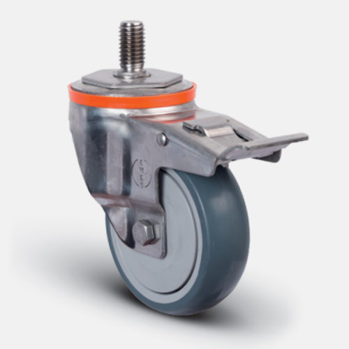 Колёсная опора Ø100 мм, EMES (арт. EM 05 MKT 100 F INOX)