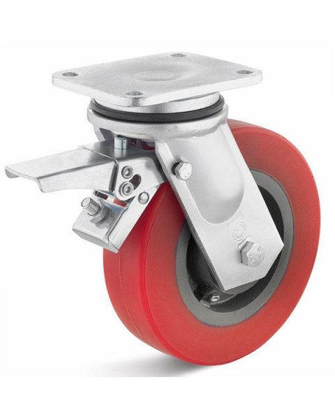 Колёсная опора TORWEGGE T-4302-DEUR-250x80-F09 c тормозом