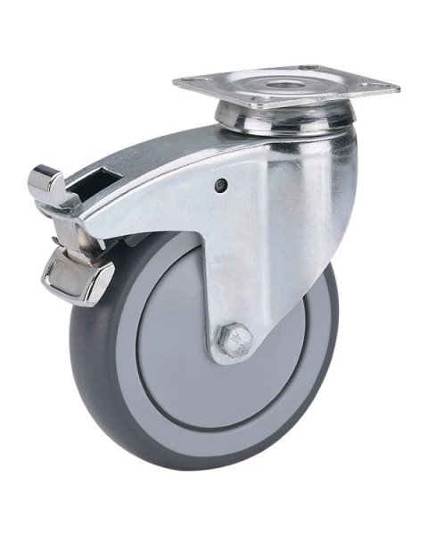 Колёсная опора ALEX TW-2802-MTR-125-F18 с тормозом